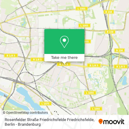 Карта Rosenfelder Straße Friedrichsfelde Friedrichsfelde