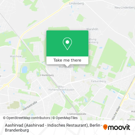 Карта Aashirvad (Aashirvad - Indisches Restaurant)