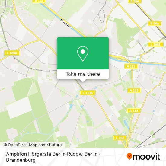 Карта Amplifon Hörgeräte Berlin-Rudow