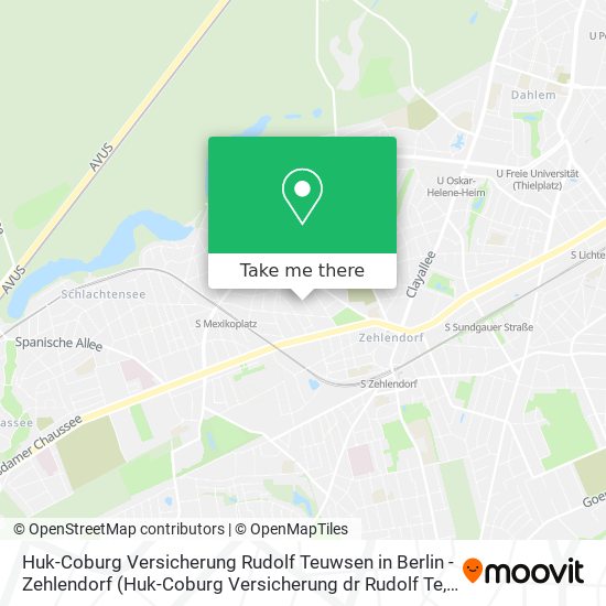 Huk-Coburg Versicherung Rudolf Teuwsen in Berlin - Zehlendorf map