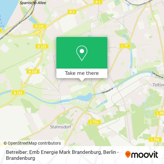 Карта Betreiber: Emb Energie Mark Brandenburg