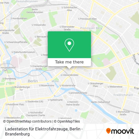 Ladestation für Elektrofahrzeuge map