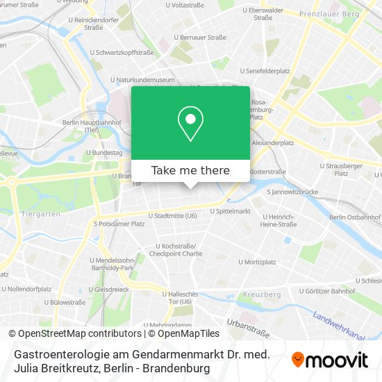 Gastroenterologie am Gendarmenmarkt Dr. med. Julia Breitkreutz map