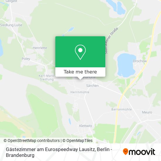 Gästezimmer am Eurospeedway Lausitz map
