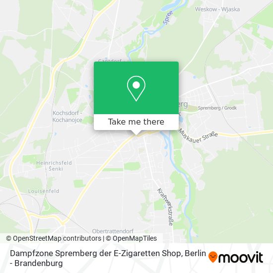 Dampfzone Spremberg der E-Zigaretten Shop map