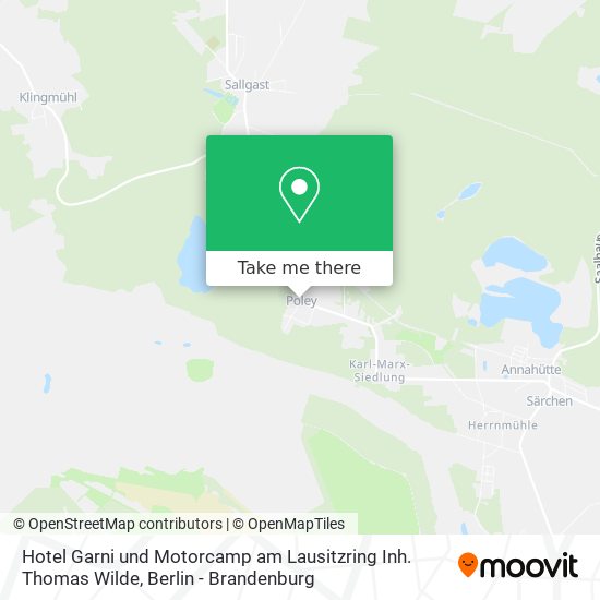 Hotel Garni und Motorcamp am Lausitzring Inh. Thomas Wilde map