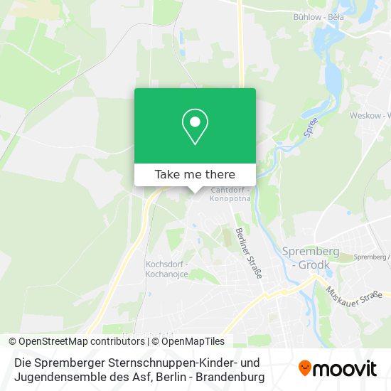 Die Spremberger Sternschnuppen-Kinder- und Jugendensemble des Asf map