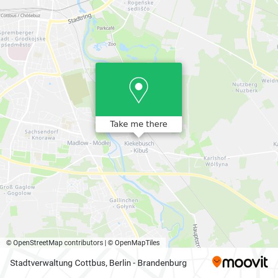 Карта Stadtverwaltung Cottbus