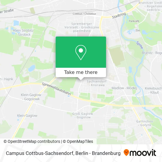 Карта Campus Cottbus-Sachsendorf