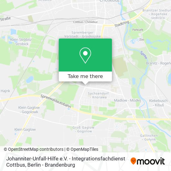 Johanniter-Unfall-Hilfe e.V. - Integrationsfachdienst Cottbus map
