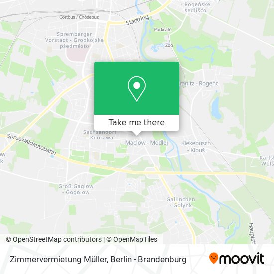 Карта Zimmervermietung Müller