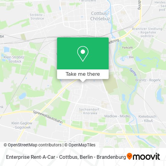 Карта Enterprise Rent-A-Car - Cottbus