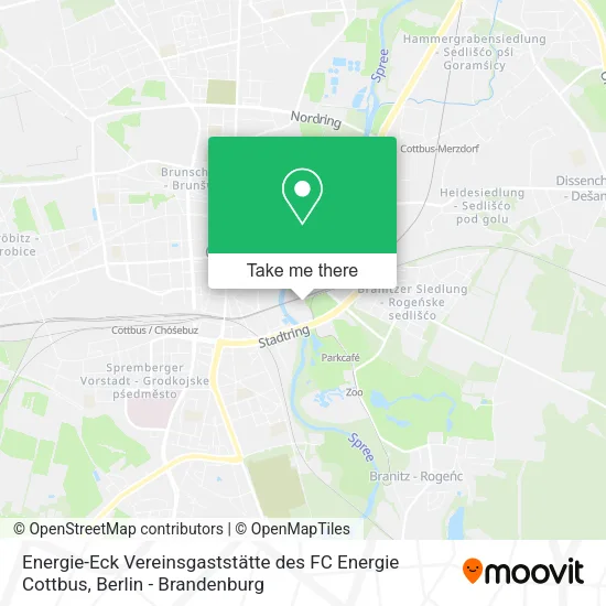 Карта Energie-Eck Vereinsgaststätte des FC Energie Cottbus