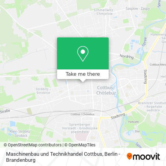 Карта Maschinenbau und Technikhandel Cottbus