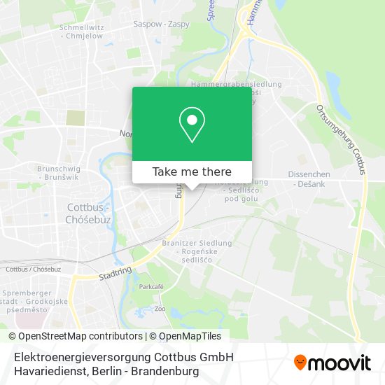 Карта Elektroenergieversorgung Cottbus GmbH Havariedienst