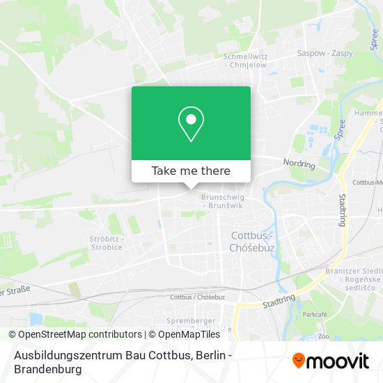 Ausbildungszentrum Bau Cottbus map