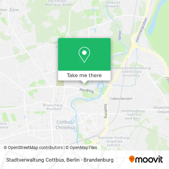 Карта Stadtverwaltung Cottbus