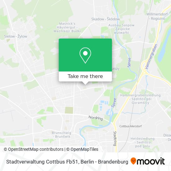 Карта Stadtverwaltung Cottbus Fb51