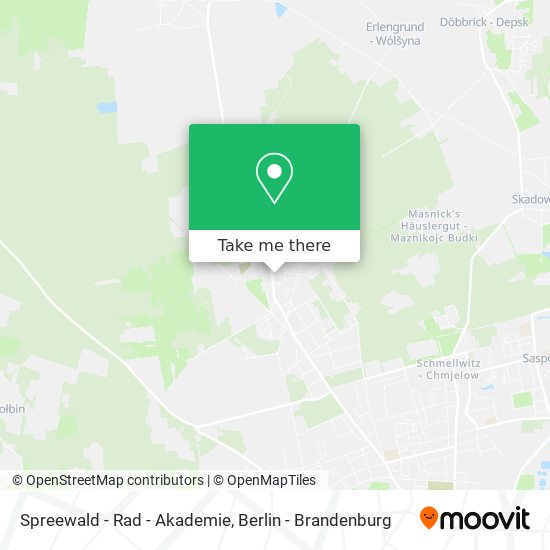 Spreewald - Rad - Akademie map