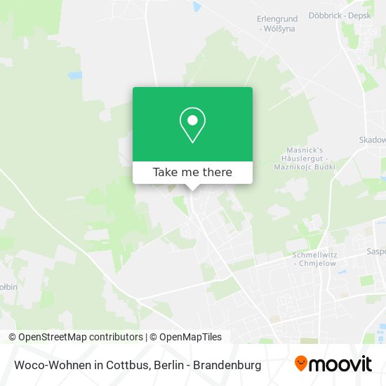 Карта Woco-Wohnen in Cottbus