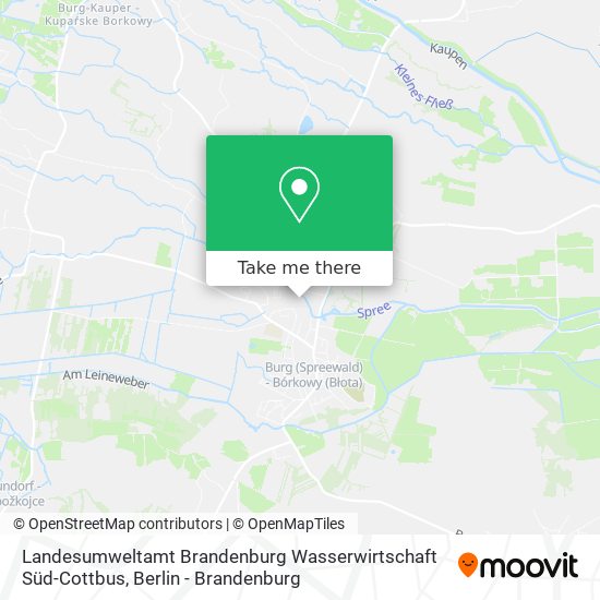 Landesumweltamt Brandenburg Wasserwirtschaft Süd-Cottbus map