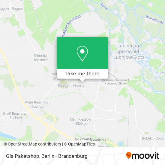 Gls Paketshop map