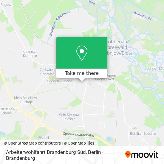 Arbeiterwohlfahrt Brandenburg Süd map