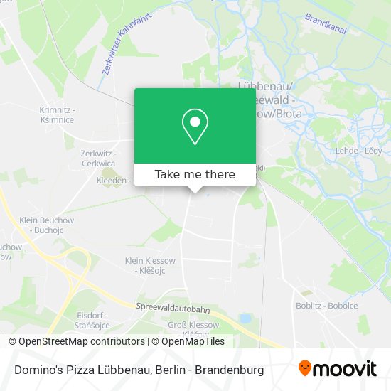 Domino's Pizza Lübbenau map