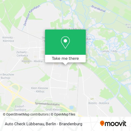 Auto Check Lübbenau map