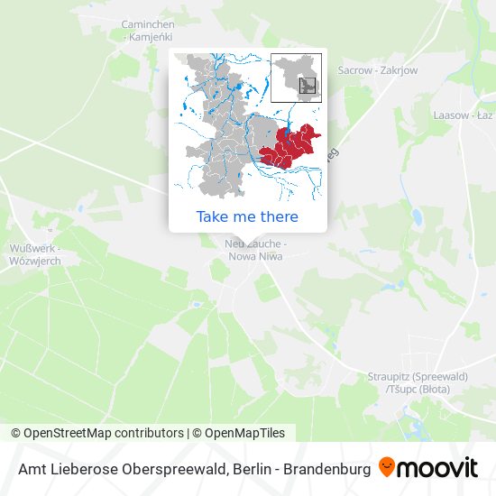 Amt Lieberose Oberspreewald map