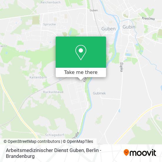 Arbeitsmedizinischer Dienst Guben map