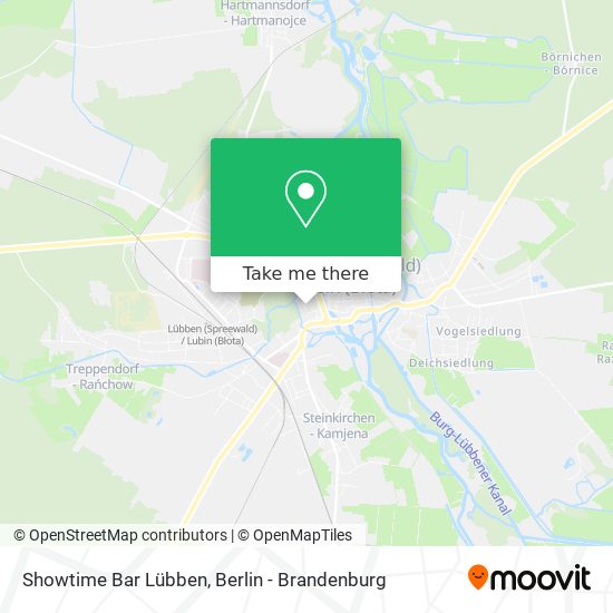 Карта Showtime Bar Lübben