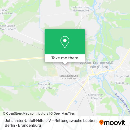 Карта Johanniter-Unfall-Hilfe e.V. - Rettungswache Lübben