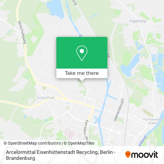 Карта Arcelormittal Eisenhüttenstadt Recycling
