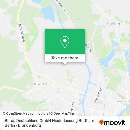 Карта Beroa Deutschland GmbH Niederlassung Burtherm