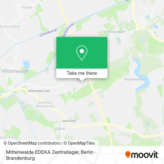 Карта Mittenwalde EDEKA Zentrallager