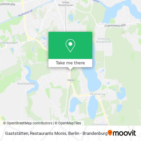 Gaststätten, Restaurants Monis map