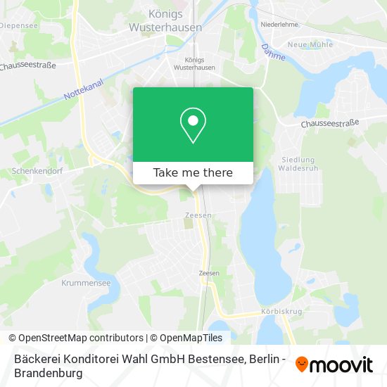 Карта Bäckerei Konditorei Wahl GmbH Bestensee