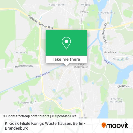 Карта K Kiosk Filiale Königs Wusterhausen