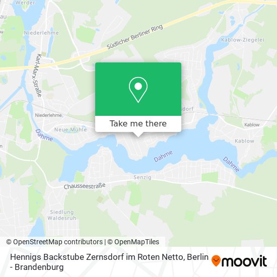 Hennigs Backstube Zernsdorf im Roten Netto map