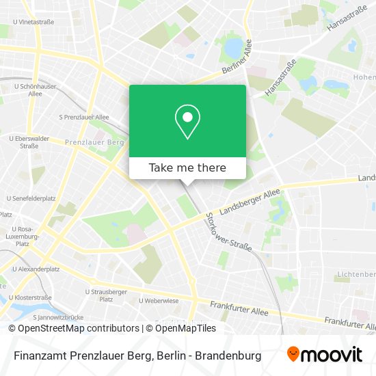 Карта Finanzamt Prenzlauer Berg