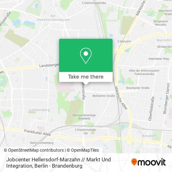 Карта Jobcenter Hellersdorf-Marzahn // Markt Und Integration