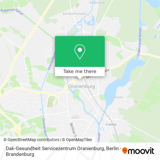 Карта Dak-Gesundheit Servicezentrum Oranienburg