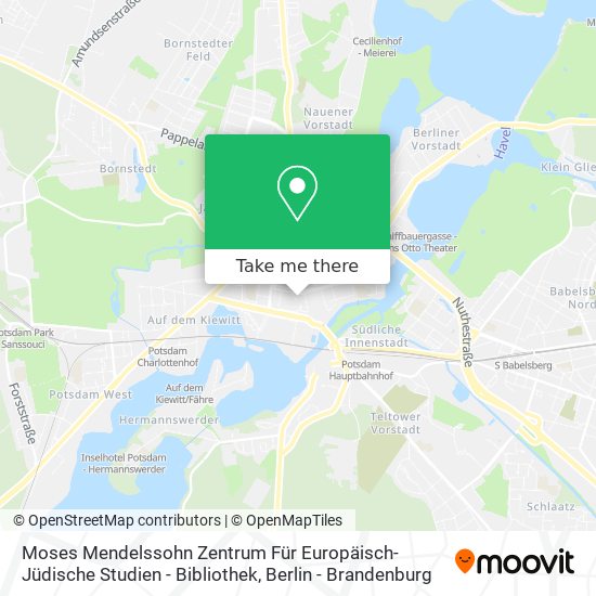 Карта Moses Mendelssohn Zentrum Für Europäisch-Jüdische Studien - Bibliothek