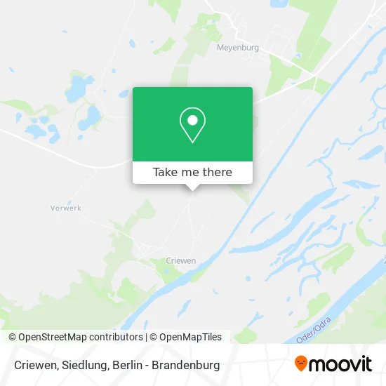 Criewen, Siedlung map