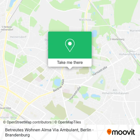 Карта Betreutes Wohnen Alma Via Ambulant
