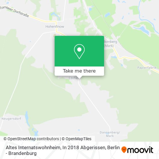 Карта Altes Internatswohnheim, In 2018 Abgerissen
