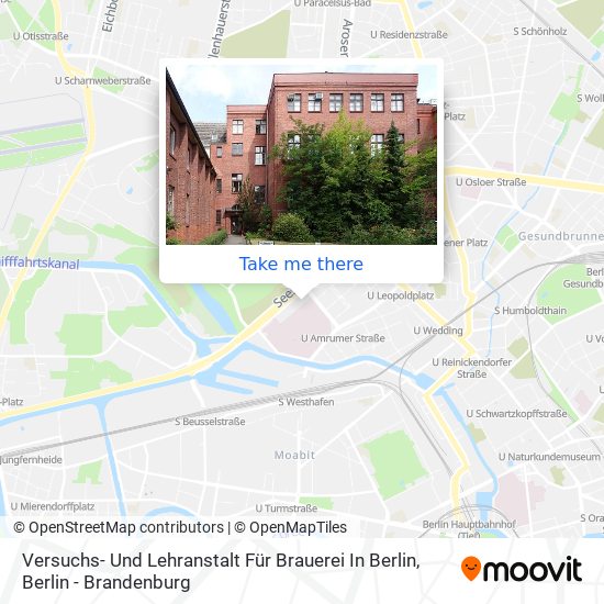 Карта Versuchs- Und Lehranstalt Für Brauerei In Berlin