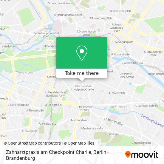 Карта Zahnarztpraxis am Checkpoint Charlie