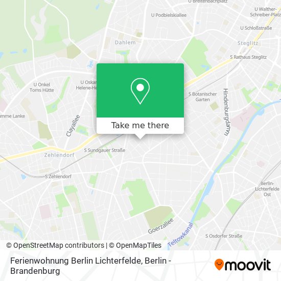 Ferienwohnung Berlin Lichterfelde map